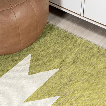 Chayton Minimalist Geometric Machine-washable Area Rug